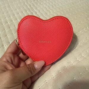 Heart-Shaped Coral Coin Purse